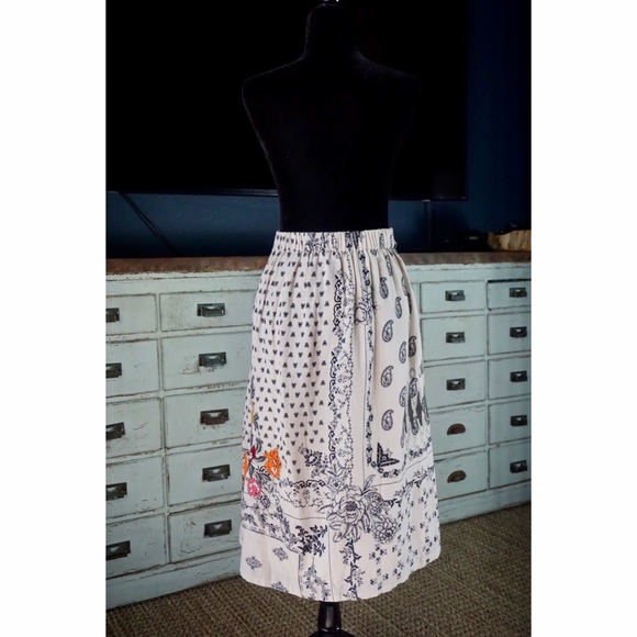 Anthropologie Vineet Bahl Devi Embroidered Midi Skirt NWT New S - Picture 14 of 16